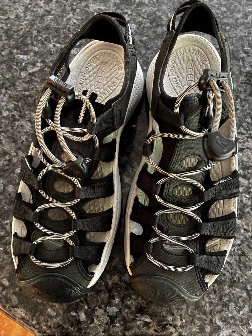 LIKE NEW! Keen Black and Grey Closed-Toe Astoria West Sport Sandal women 7.5